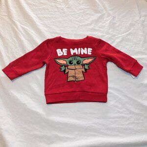 Baby First Valentines Day Sweatshirt 12 Months Grogu Baby Yoda Star Wars NEW